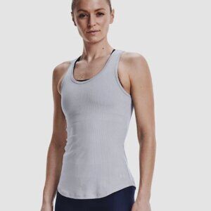 Under Armour | NWT Women's Victory Heat Gear Fitted Racer Back Tank - Gray